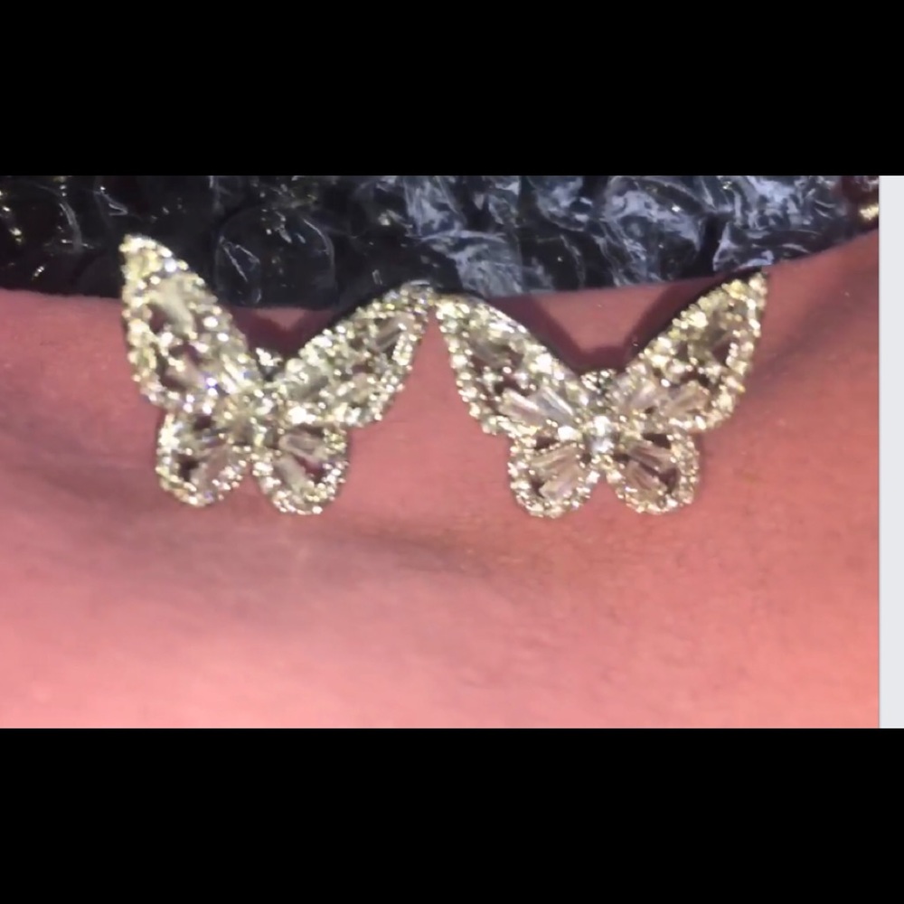 Butterfly stud earrings